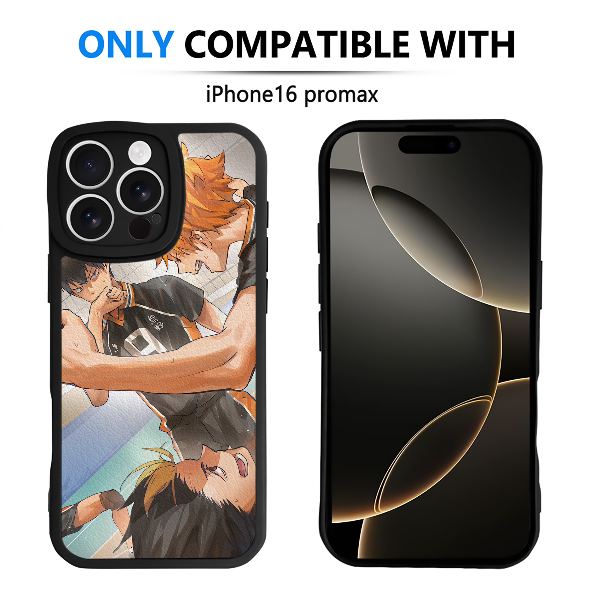 （画像用） ハイキュー!! Haikyu!! 【iPhone 16シリーズ対応】シリコンスマホケース（レザー調） 材質：シリコン